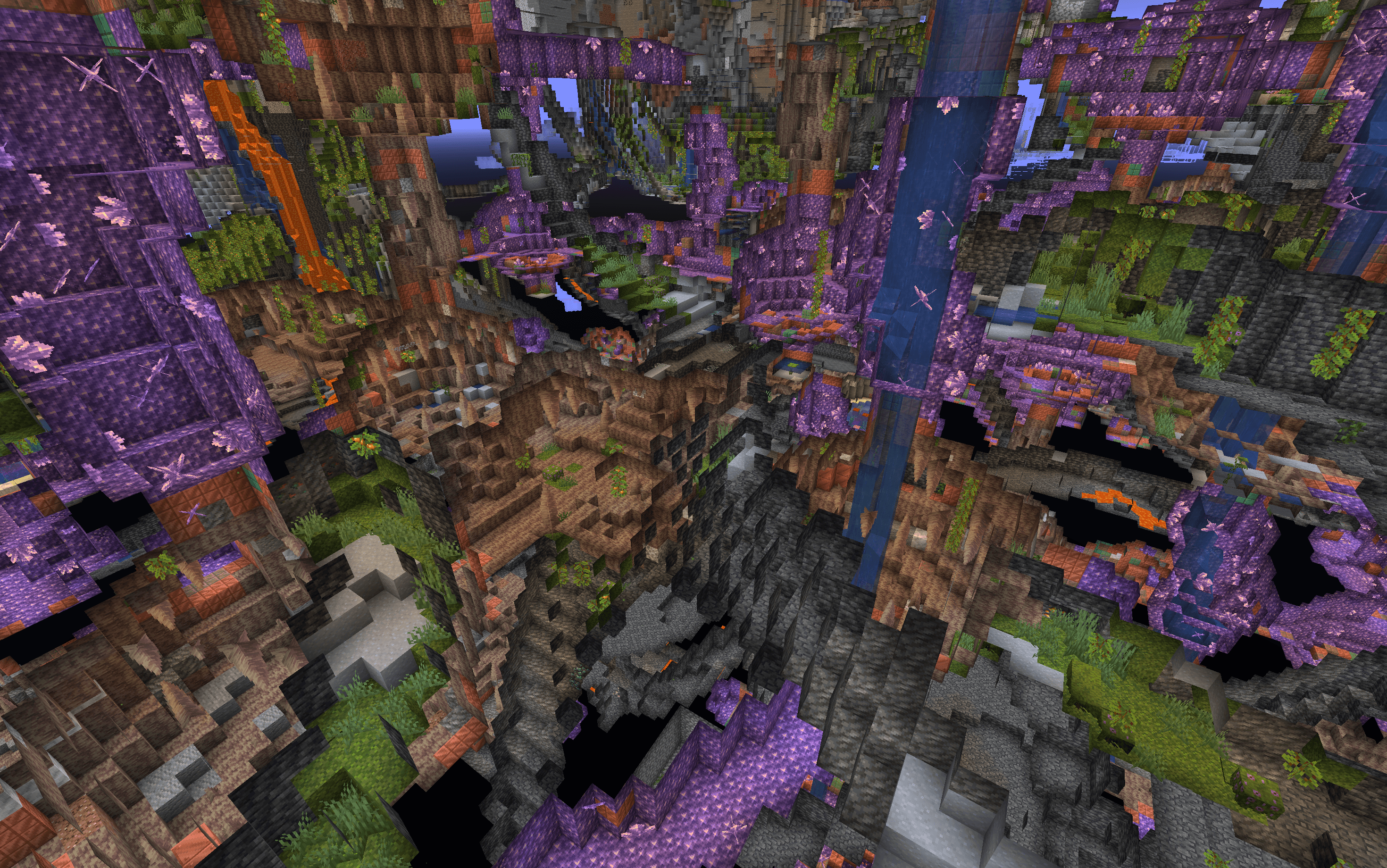 Amethus caves from the spectator mode view.