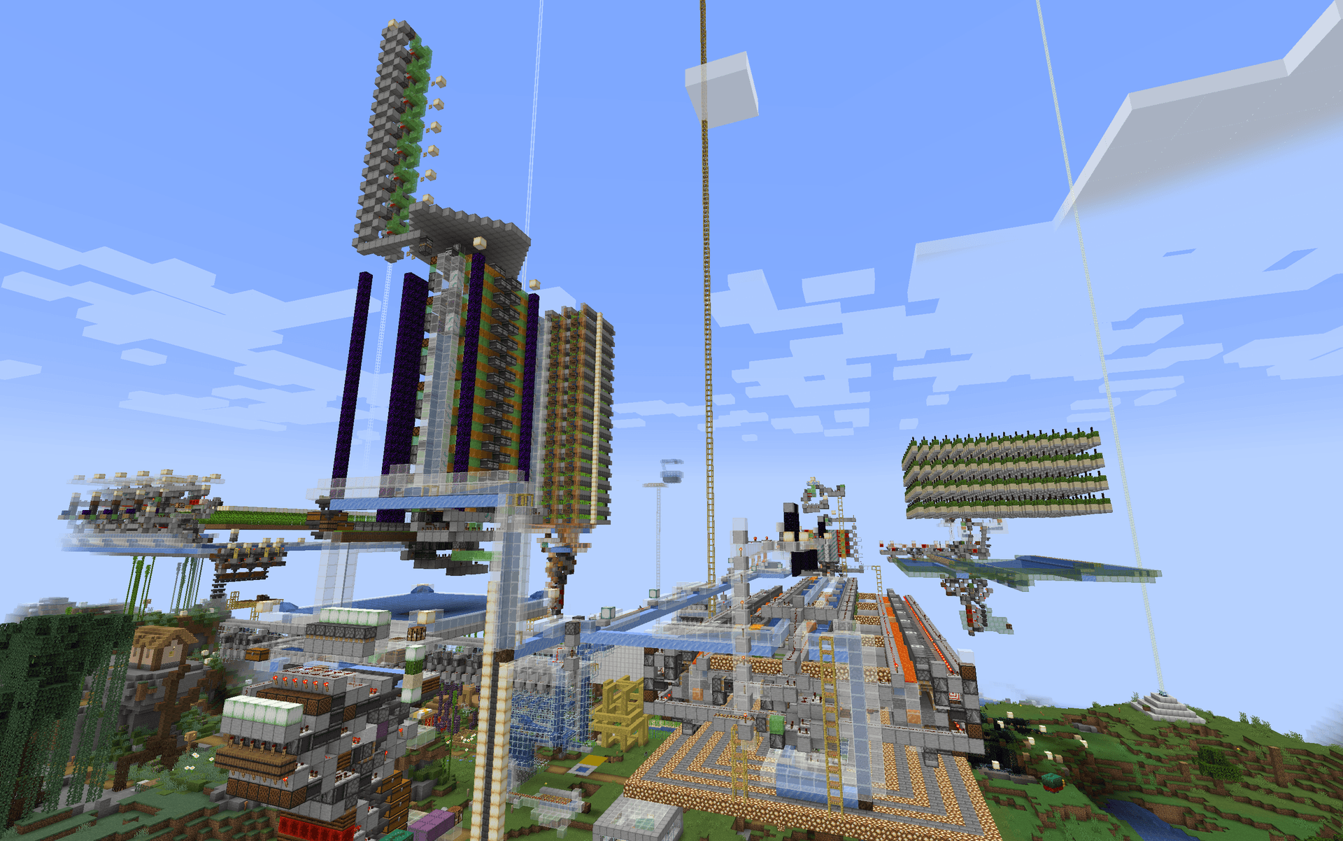 The tree farm and the bonemeal farm.